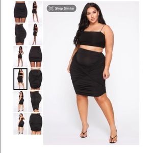 Knotted skirt - black